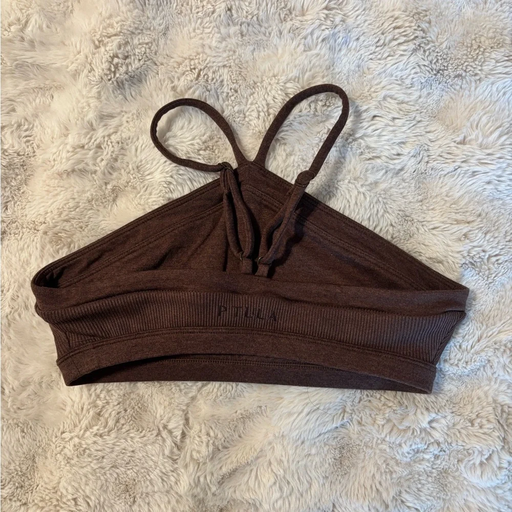 P'tula Chocolate Ribbed Bralette - Picture 4 of 5